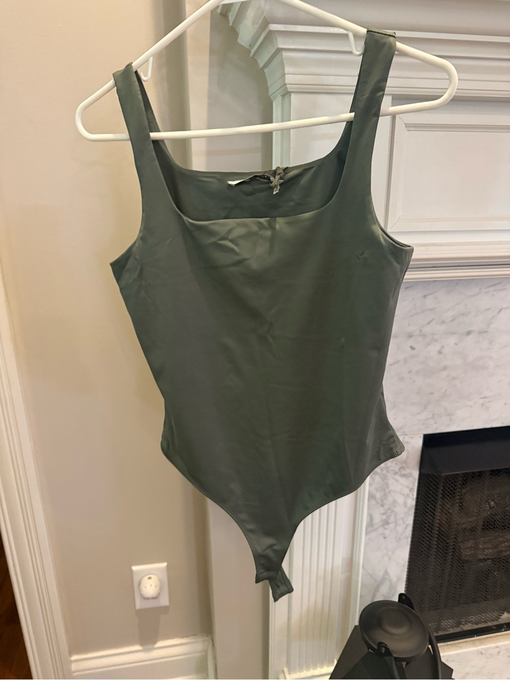 Dress Forum Olive Green Tank One-Piece Bodysuit